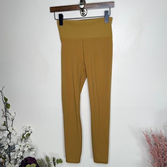 VUORI Rib Studio Legging Mustard Yellow {VV17} - Picture 2 of 6